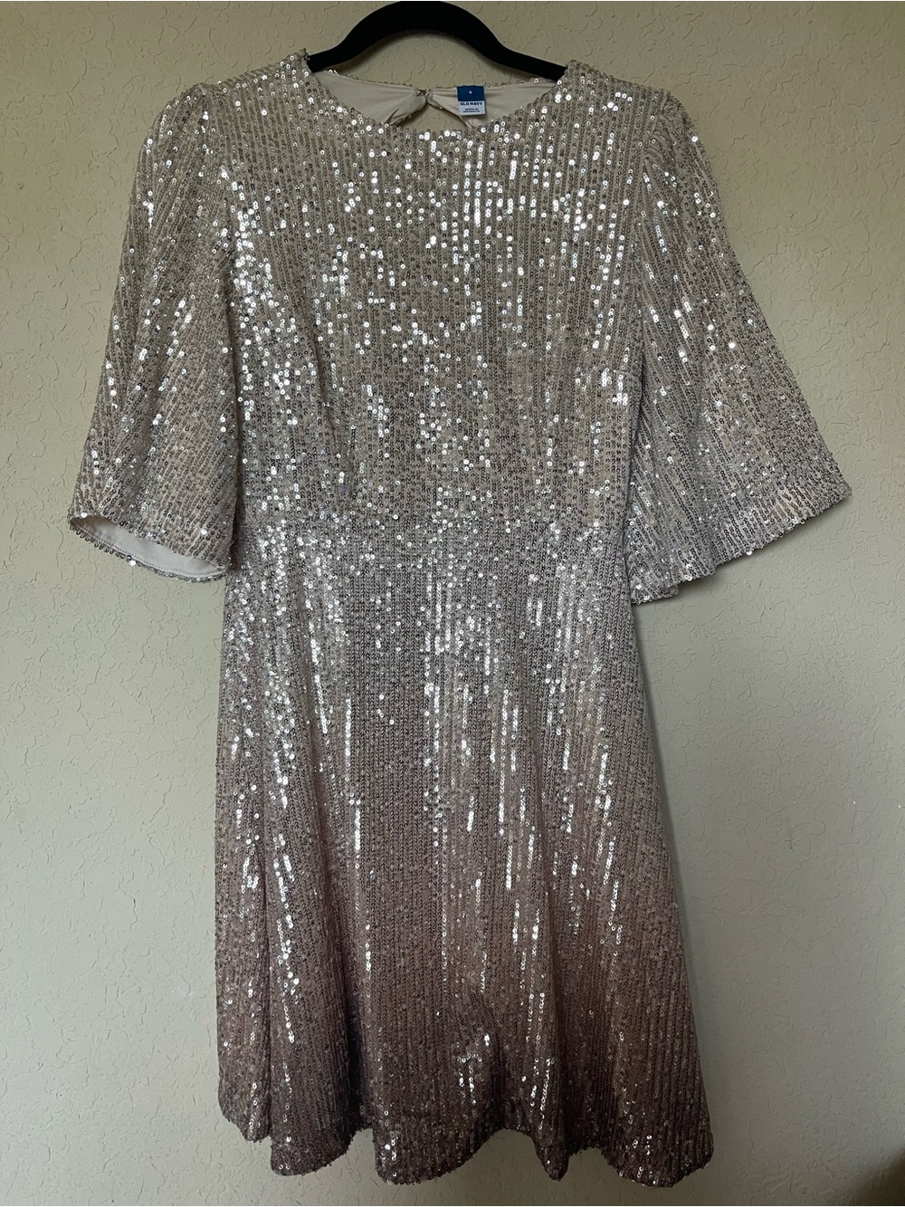 Old Navy Silver Sequin Mini Dress